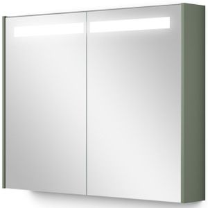 Spiegelkast Met Verlichting Modulo 90x70cm Saliegroen