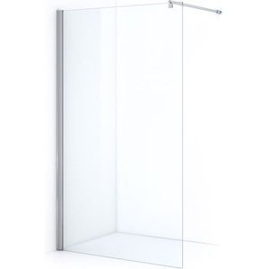 Zircon Essence Inloopdouche | 120 cm Chroom Helder glas Vaste wand