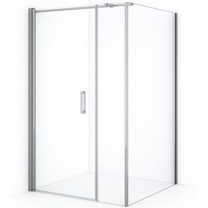 Diamond Douchecabine | 120x120 cm Chroom Helder glas Draaideur Vierkant