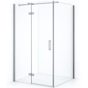 Diamond Douchecabine | 110x80 cm Chroom Helder glas Draaideur Rechthoek