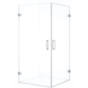 Diamond Douchecabine | 90x90 cm Chroom Helder glas Draaideur Vierkant