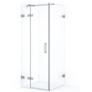 Diamond Douchecabine | 80x70 cm Chroom Helder glas Draaideur Rechthoek