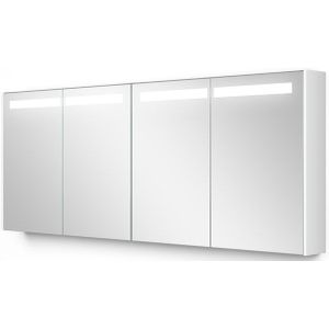 Spiegelkast Met Verlichting Modulo 180x70cm Hoogglans Wit
