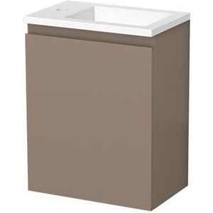 Modulo Pico Toiletmeubel met wastafel | 40 cm Taupe Greeploos front Solid surface