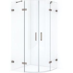 Diamond Douchecabine | 90x90 cm Rvs Helder glas Draaideur Kwartrond