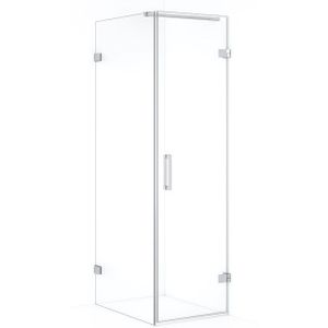 Diamond Douchecabine | 80x60 cm Chroom Helder glas Draaideur Rechthoek