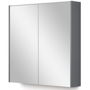 Spiegelkast Met Verlichting Modulo 70x70cm Middengrijs