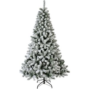 Everlands Monarch kunstkerstboom 210xø126cm | wit/met sneeuw