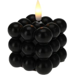 Nampook - LED Kaars - Zwart - 6x8,8 cm - Warm Wit