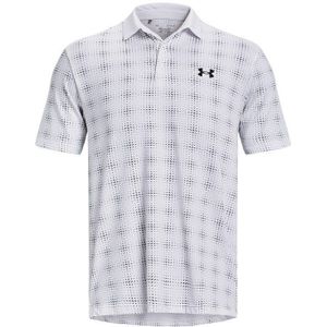 Under Armour Playoff 3.0 heren golfpolo shirt (wit-marineblauw)