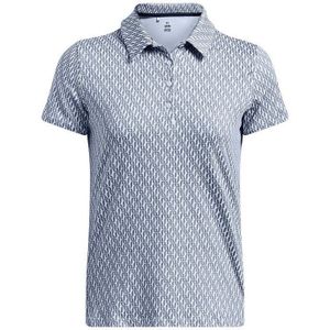 Under Armour Playoff 3.0 dames golfpolo shirt (marineblauw print)