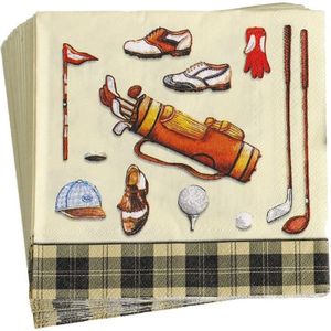 Golf cadeau - Golf servetten met opdruk (20 stuks)