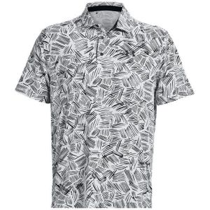Under Armour Playoff 3.0 heren golfpolo shirt (wit-zwart)