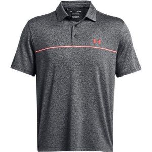 Under Armour Playoff 3.0 heren golfpolo shirt (donkergrijs-rood)