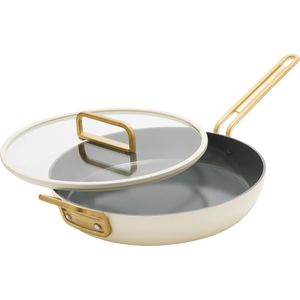 GreenPan™ Stanley Tucci™ Ceramic Nonstick 30cm Frypan with Lid, Carrara White