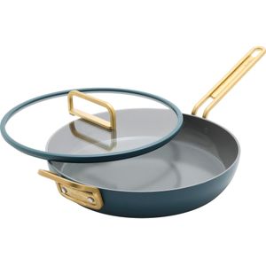 GreenPan™ Stanley Tucci™ Ceramic Nonstick 30cm Frypan with Lid, Venetian Teal