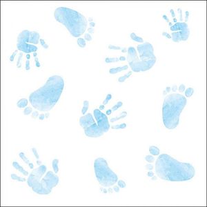 Ambiente Servetten Hands & Feed Blue