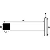 Deurstopper/Deurbuffer - 1x - 50 X 86mm - Inclusief Schroeven - RVS - Wandmodel