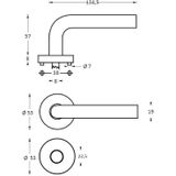 Intersteel Deurkruk Rond op rozet met rondcilindergat - RVS