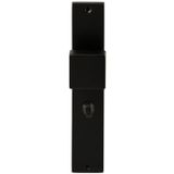 Knopkruk Quadro op rechthoekig langschild WC63/8mm - zwart