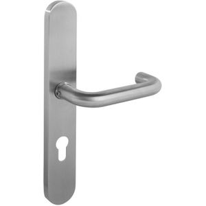 Intersteel Deurkruk Rond op XL schild profielcilindergat 72mm - RVS