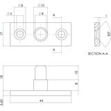 Intersteel Stelpen - chroom mat