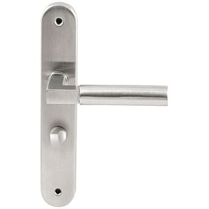 Deurkruk Ottawa op ovaal langschild WC63/8mm - RVS