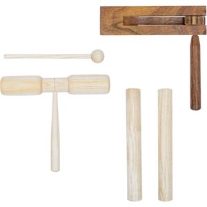 3-delige Percussieset hout