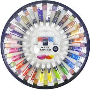 Artist Acrylverfset + Palet 25 kleuren