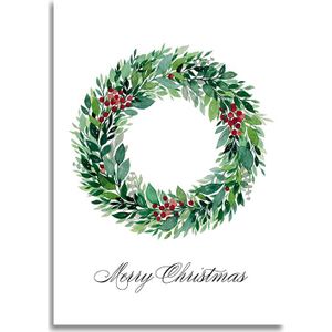 Art by Andu Wenskaart Christmas Wreath