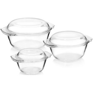 Sanger Ovenschaalset Glas Rond 6-delig