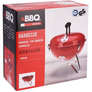 BBQ Tafel Barbecue Rond Rood O34cm