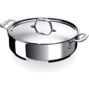 Alva Chef Sauteerpan 2 Zijgrepen Met Deksel O28cm