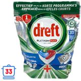 Dreft Platinum Plus All In One Vaatwastabletten Deep Clean 33 stuks