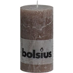 Bolsius Rustieke Stompkaars Taupe 130/68mm