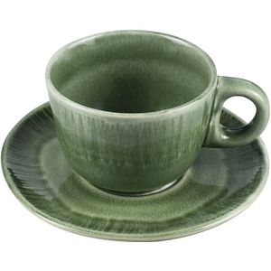Cark Koffiekop Met Onderbordje Color Lake Green 180ml