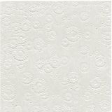 Paper+Design Servet 3-laags 25x25cm Moments Relief Wit 16 stuks