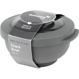 Amuse Life Snack Bowl Met Deksel Grijs 200ml