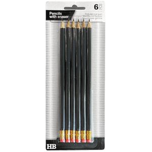 Potloden Met Gum HB 6 stuks