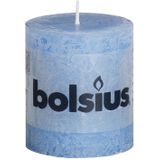 Bolsius Rustieke Stompkaars Jeansblauw 80/68mm