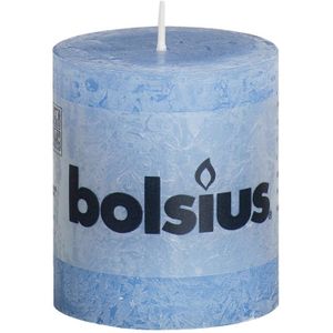 Bolsius Rustieke Stompkaars Jeansblauw 80/68mm