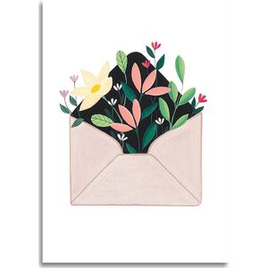 Art by Andu Wenskaart Flower Envelope