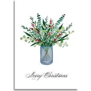 Art by Andu Wenskaart Christmas Vase