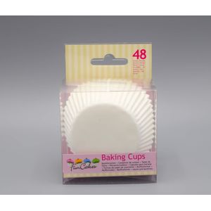 Witte Baking Cups (48 stuks) (FunCakes)