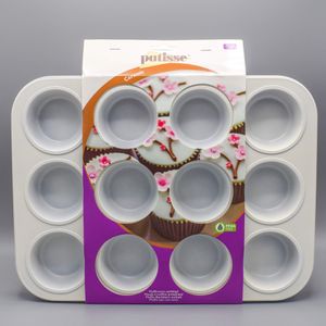 Patisse Ceramic Muffinvorm - Staal - 12 vaks