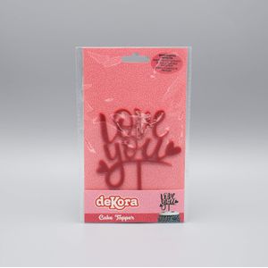 Love You Cake Topper (13,5x10cm) (deKora)