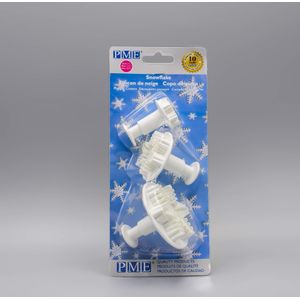 PME Plunger Uitsteker set/3 Sneeuwvlokjes - 3cm 6cm 6.5cm - Snowflake