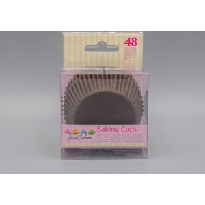 Bruine Baking Cups (48 stuks) (FunCakes)