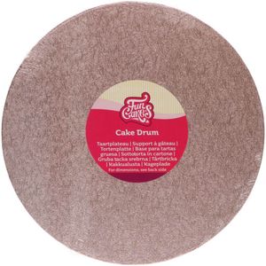 Roze Gouden Ronde Cakedrums (verschillende formaten) (FunCakes)