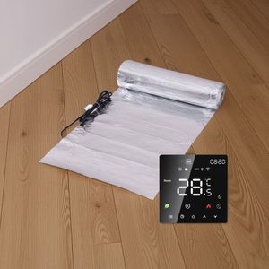 Complete elektrische vloerverwarming folie set, 150 watt incl Wifi thermostaat., 12 m², Wit